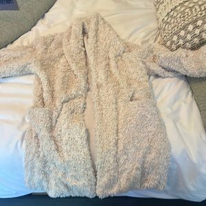 Fuzzy cream jacket